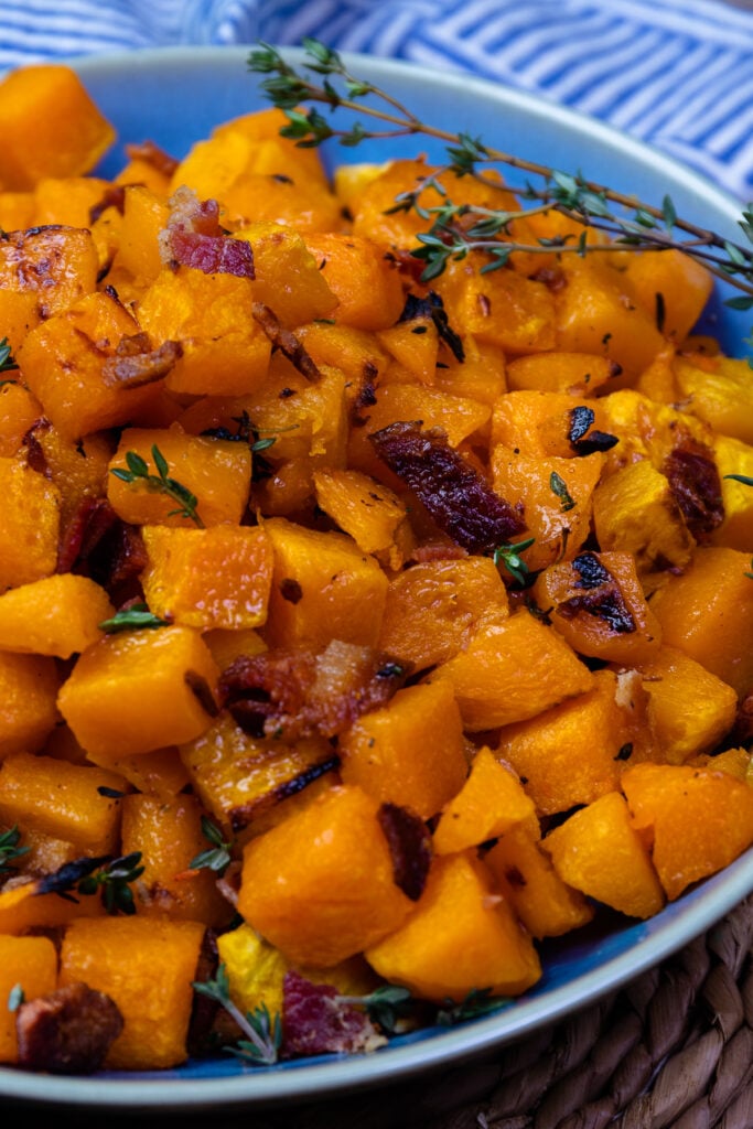Butternut Squash Half Bowl from Roasted Butternut Squash With Bacon recipe