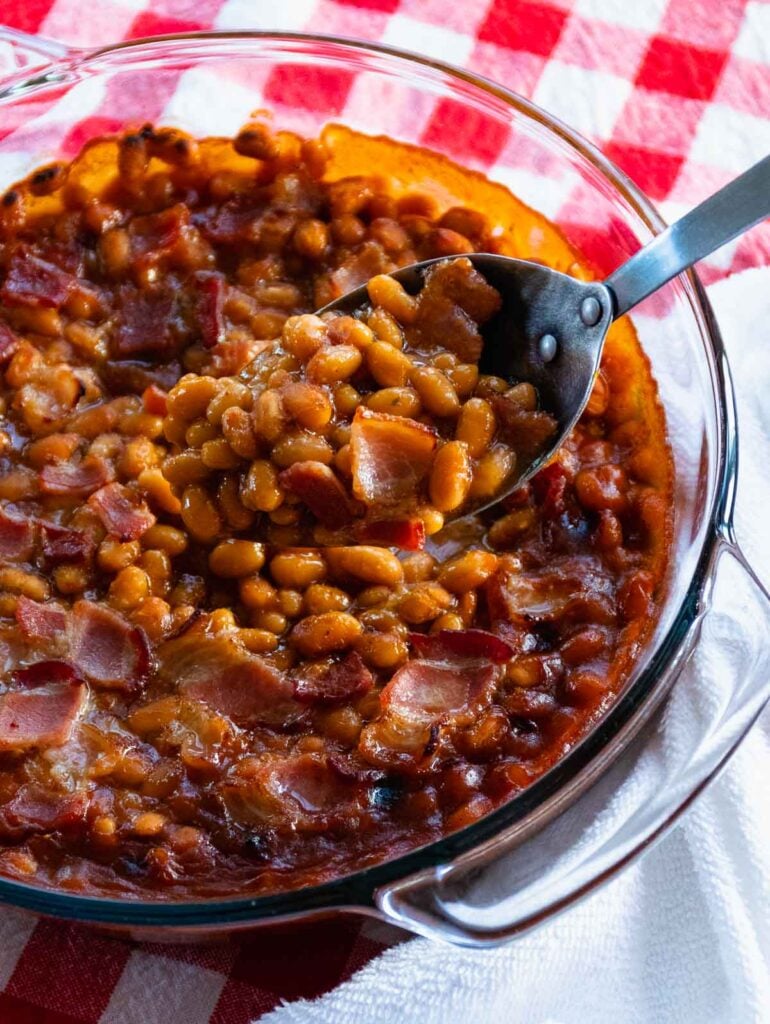 Chipotle Baked Breans Spoon2 from Chipotle Bacon Baked Beans recipe