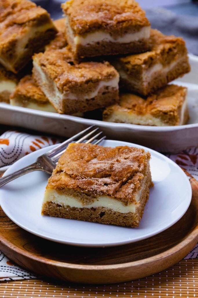 Snickerdoodle Cheesecake Plate from Snickerdoodle Cheesecake Bars Recipe recipe