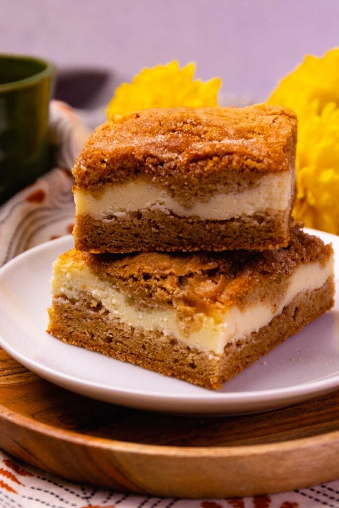 Snickerdoole Cheesecake 2stack from Snickerdoodle Cheesecake Bars Recipe recipe