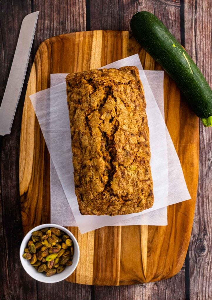 Zuc Bread Overhead from Easy Zucchini Bread recipe