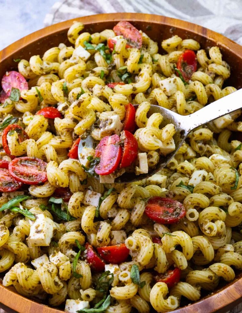 Pesto Salad from Pesto Pasta Salad With Tomatoes And Mozzarella recipe