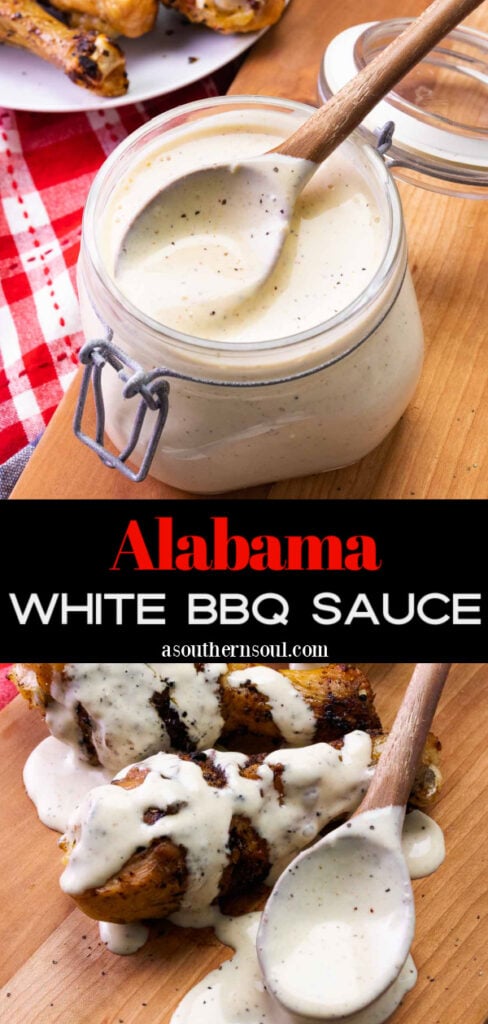Pinterest pin for Alabama White BBQ Sauce