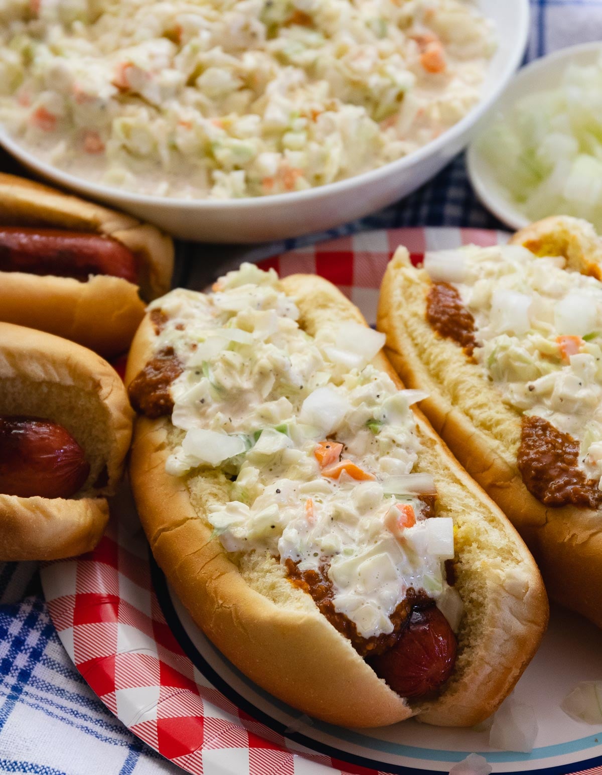A Carolina Slaw Dog is a classic hot dog recipe that deserves a spot on every summertime cookout menu