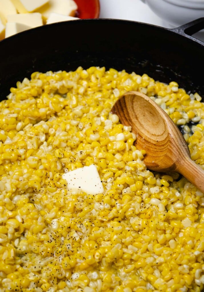 Southern Fried Corn made with butter, salt and pepper in less than 30 minutes is a classic recipe that's over the top delicious.