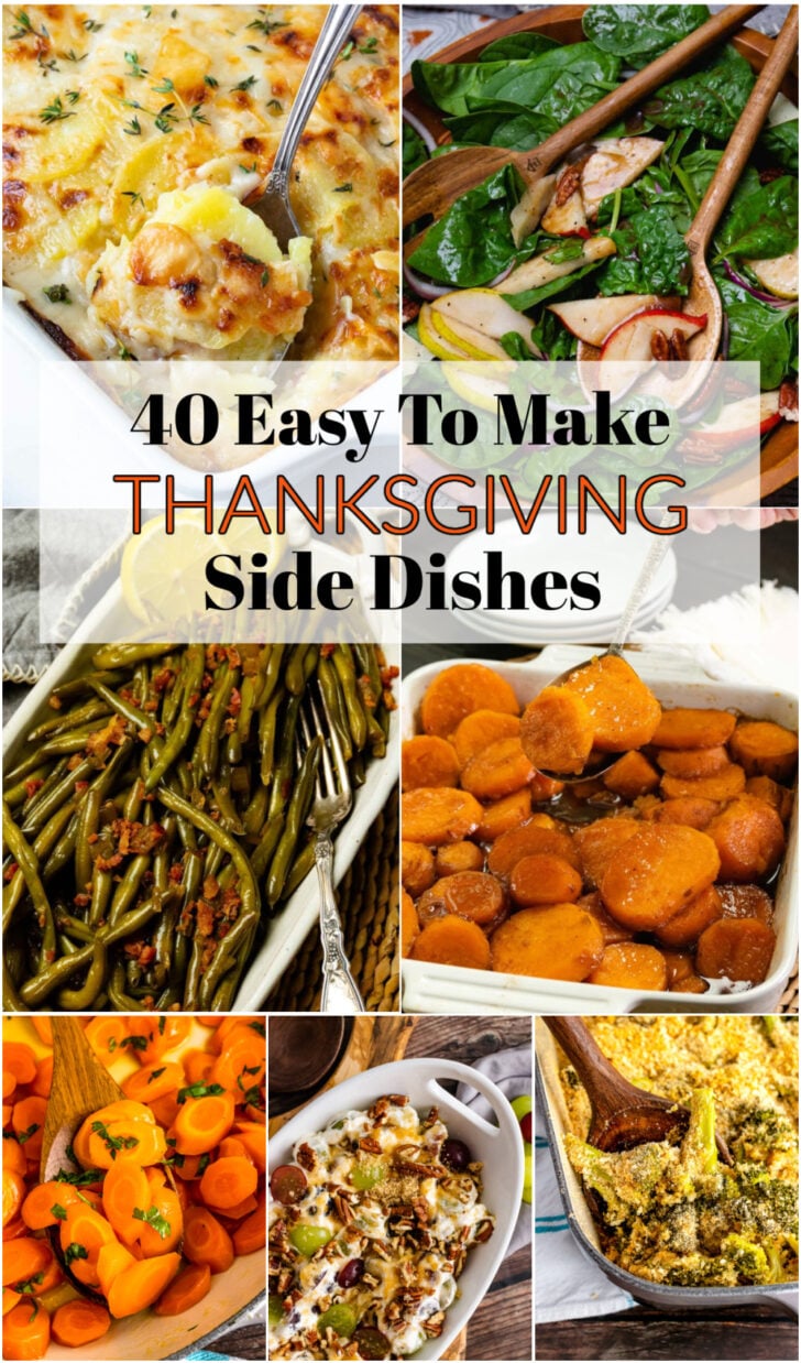 Pinterest pin for 40 Easy To Make Thanksgiving Side Dishes