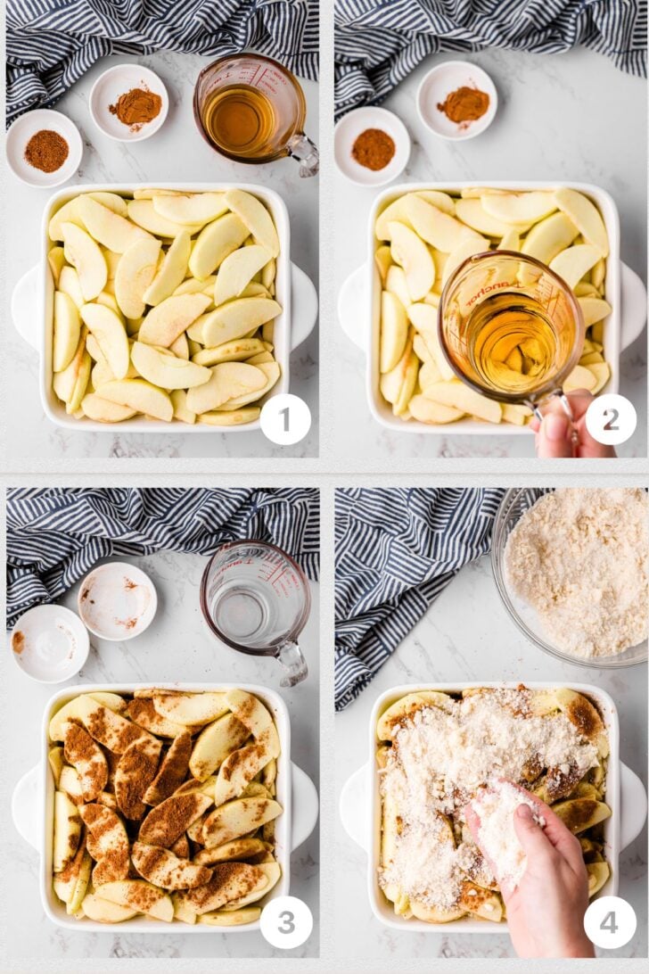 Step-by-step preparation of Grandma's Apple Crisp