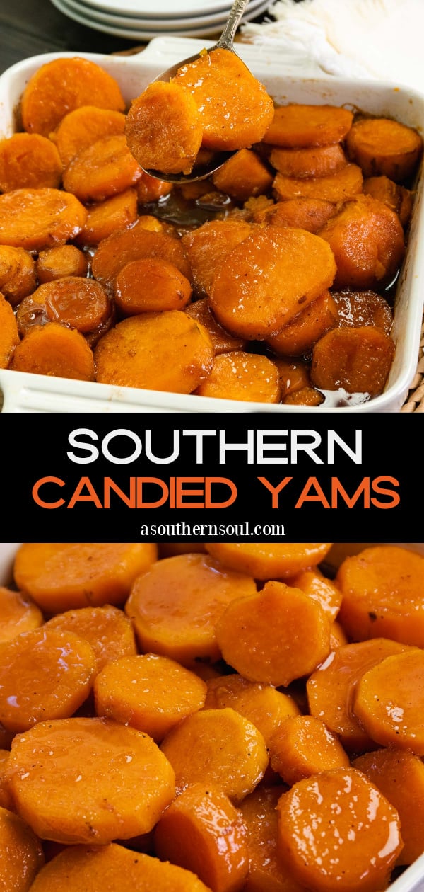 Pinterest pin for Southern Candied Sweet Potatoes