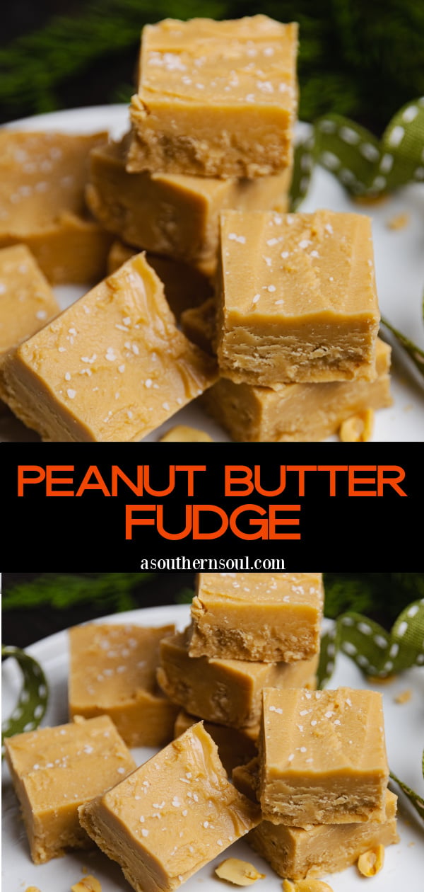 Pinterest pin image for Easy Peanut Butter Fudge