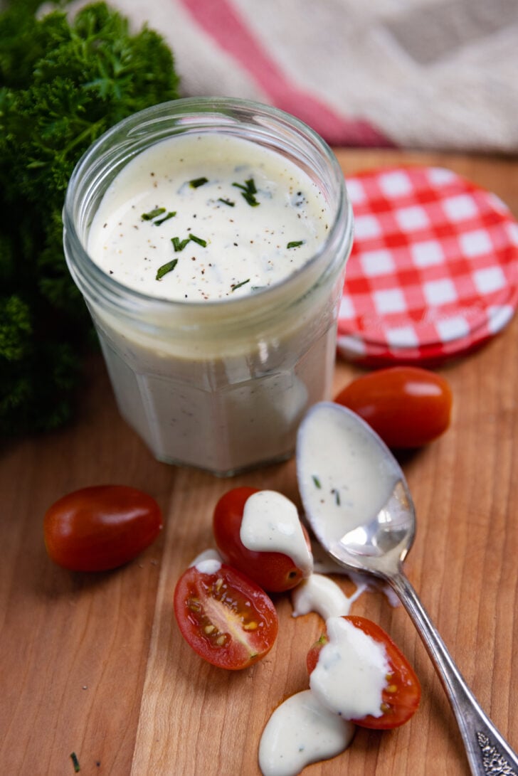 Creamy Vinaigrette is easy to make with just a few simple ingredients and is a dressing that is over the top delicious on salads, grilled chicken or fish.