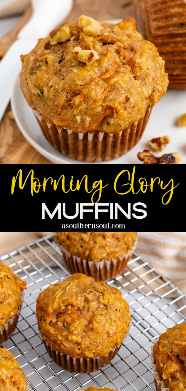 Pinterest pin for Morning Glory Muffins Recipe