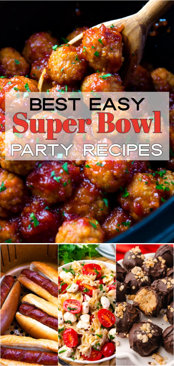 Pinterest pin for Best Easy Super Bowl Party Recipes
