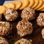 Mini Cheese Balls are easy to make with cream cheese, chopped pecans and seasoning. They are the perfect little bite for any party, celebrations and the holidays.