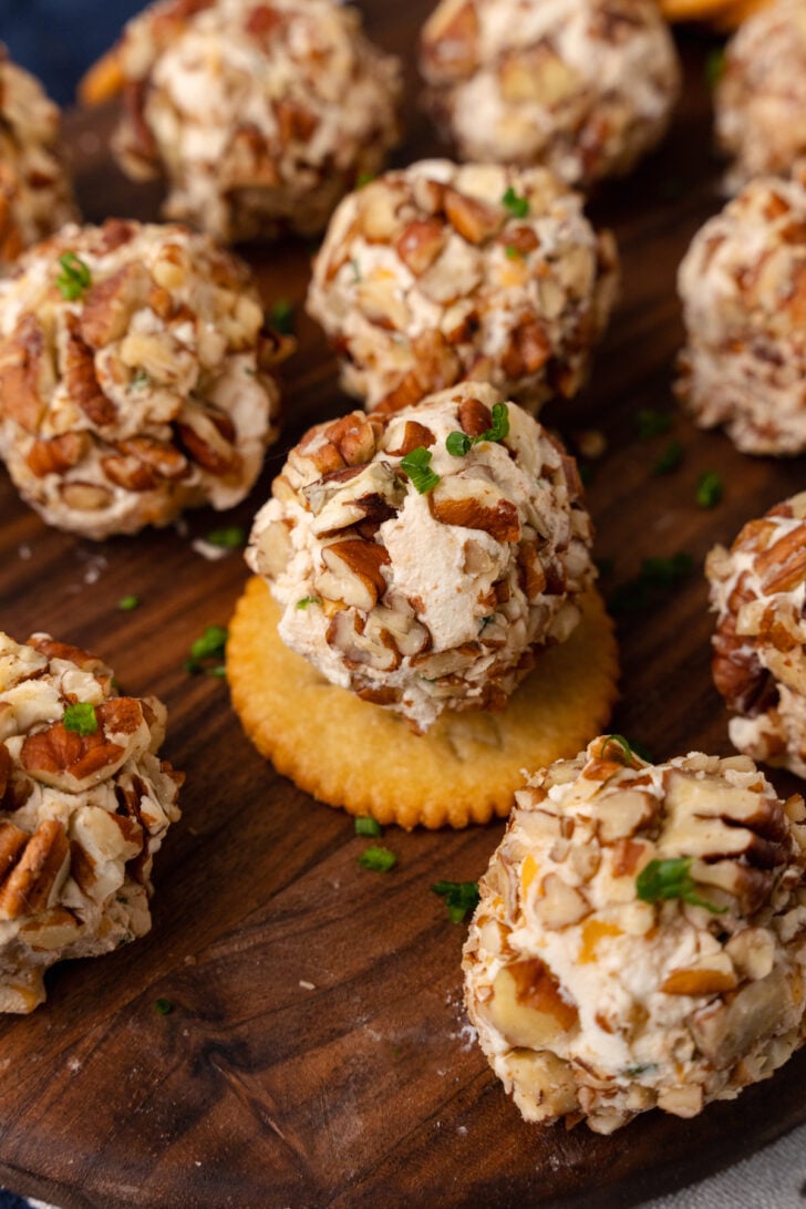 Mini Cheese Balls are easy to make with cream cheese, chopped pecans and seasoning. They are the perfect little bite for any party, celebrations and the holidays.