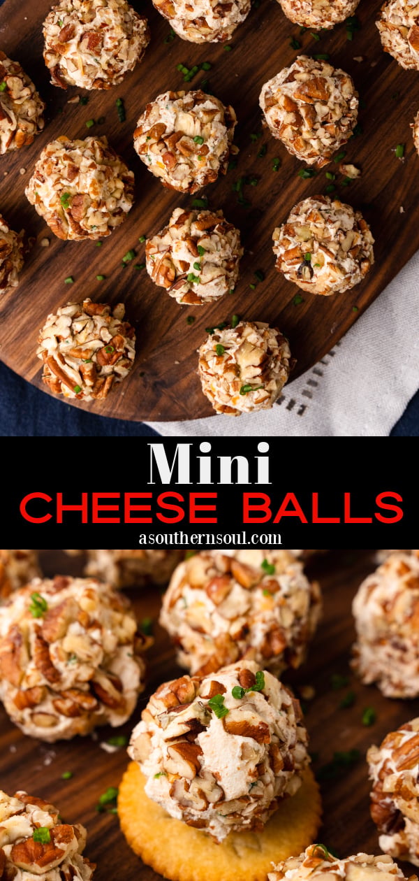 Pinterest pin for Easy Mini Cheese Balls