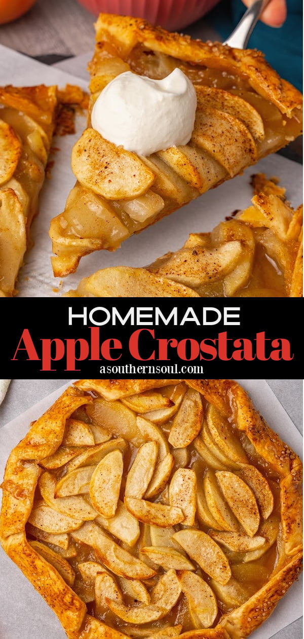 Pinterest pin for Best Homemade Apple Crostata