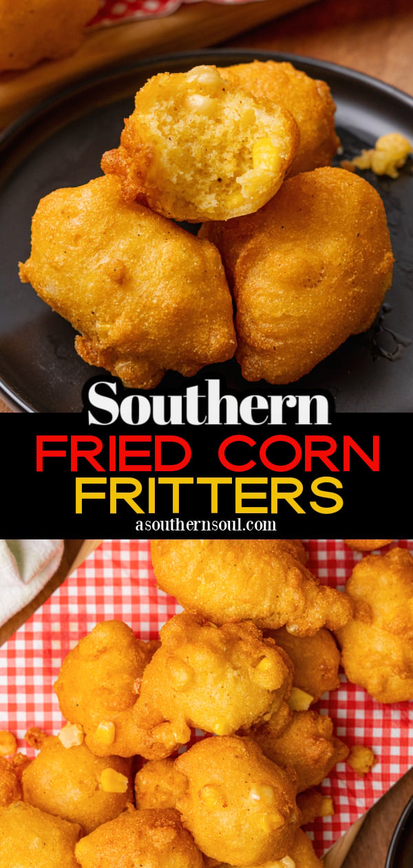 Pinterest pin for Southern Fried Corn Fritters