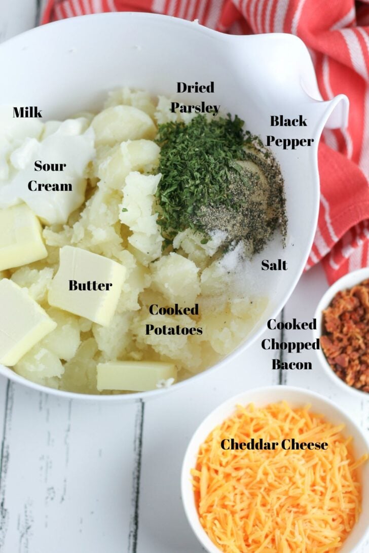 Ingredients for Twice-Baked Potato Casserole