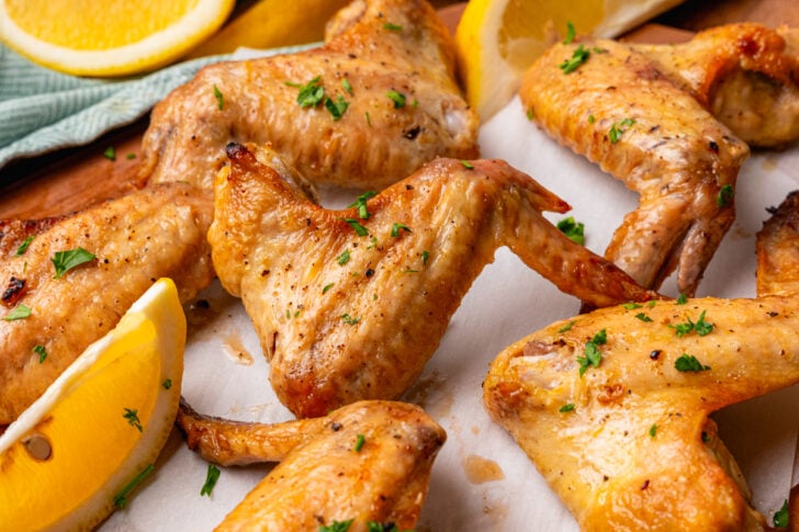 Lemon Garlic Wings2 from Lemon Garlic Baked Chicken Wings recipe