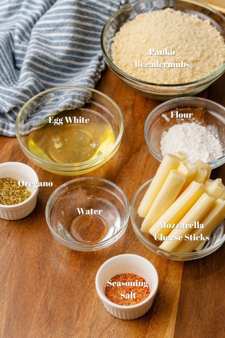 Ingredients for Best Homemade Baked Cheese Sticks With Marinara