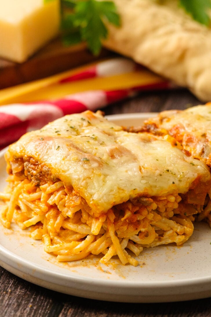Baked Spaghetti Cropped from Weeknight Dinner Solutions for the Back-to-School Rush recipe
