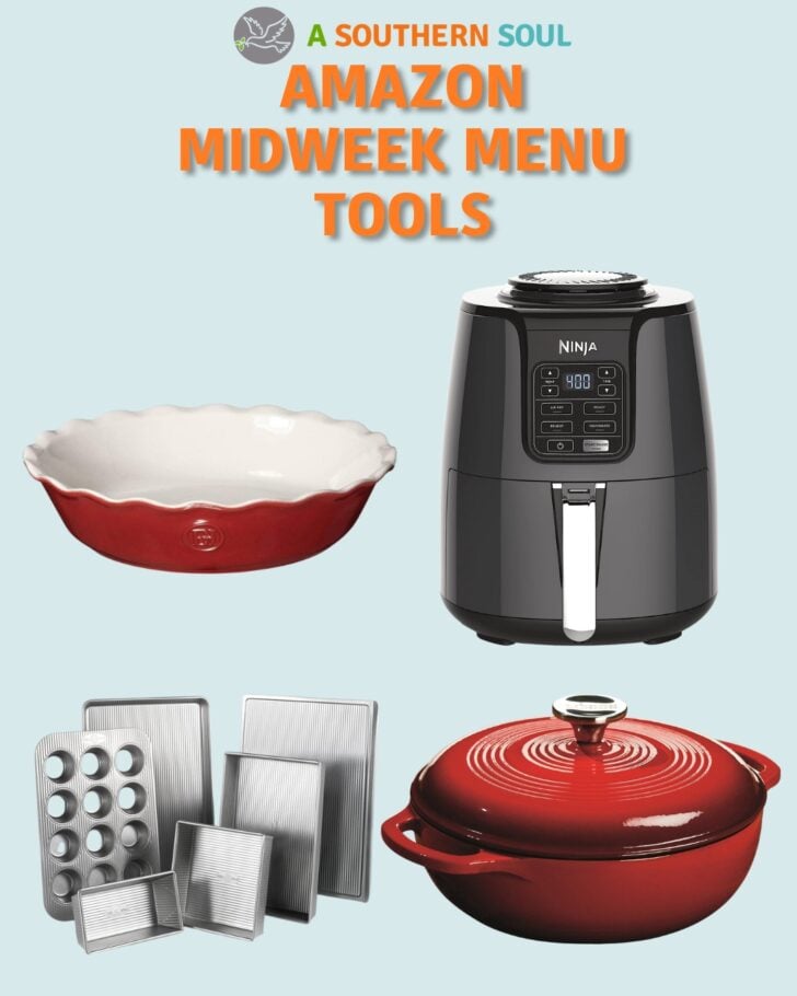 Midweek Menu Amazon cooking tools.