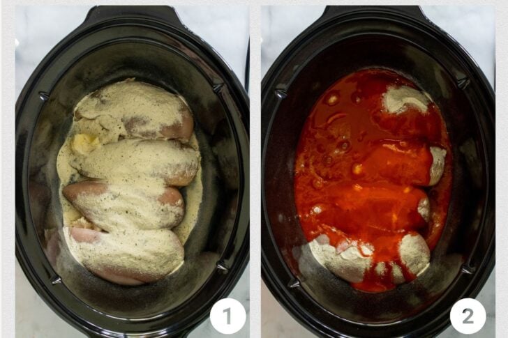 Buffalo Chicken Proccess X Px from 5-Ingredient Crock Pot Buffalo Chicken recipe
