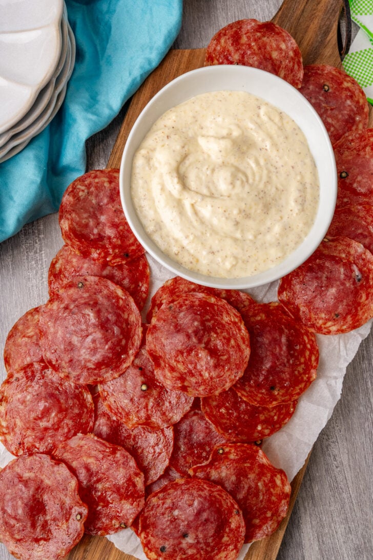 Salami Chips from Salami Chips With Dip recipe