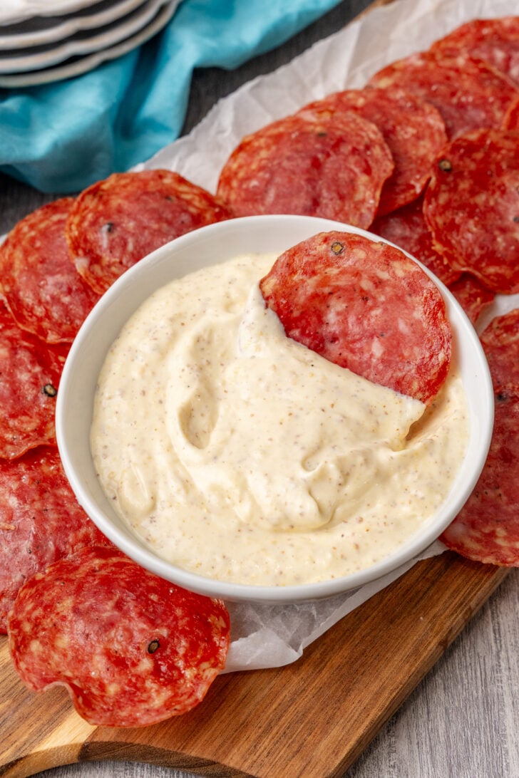 Salami Chips from Salami Chips With Dip recipe