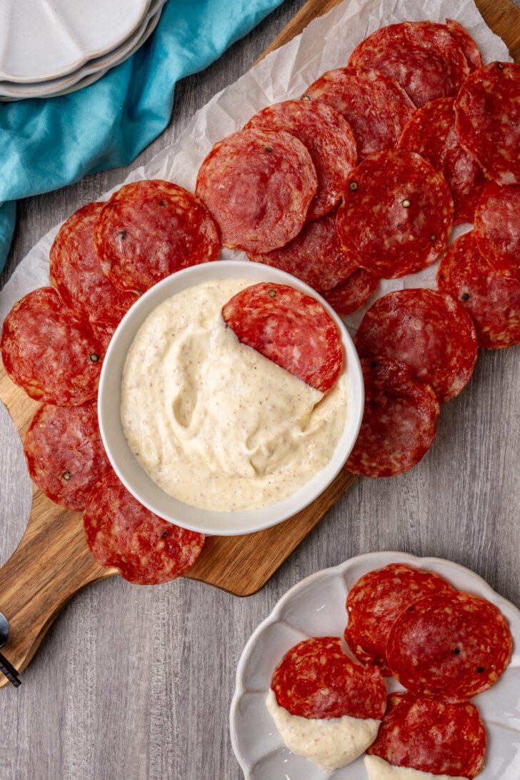 Salami Chips from Salami Chips With Dip recipe