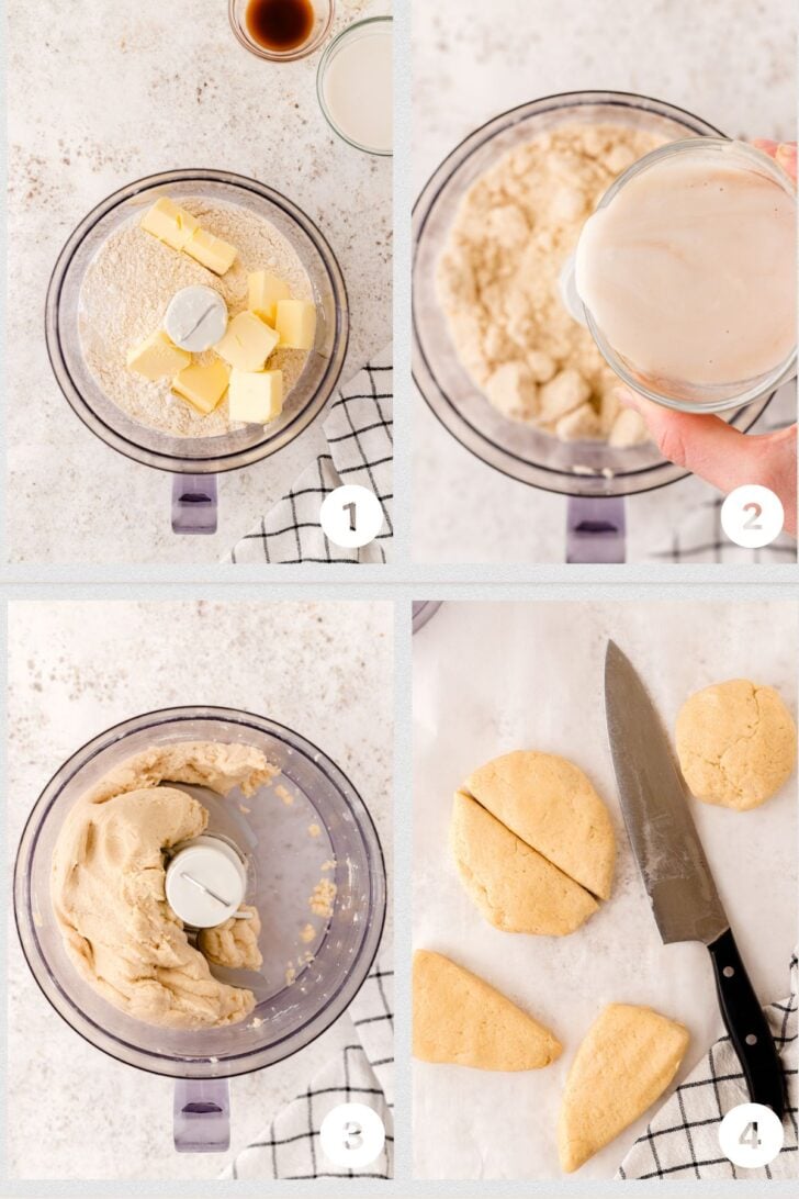 Vanilla Scons Shots Process from Easy Vanilla Scones recipe