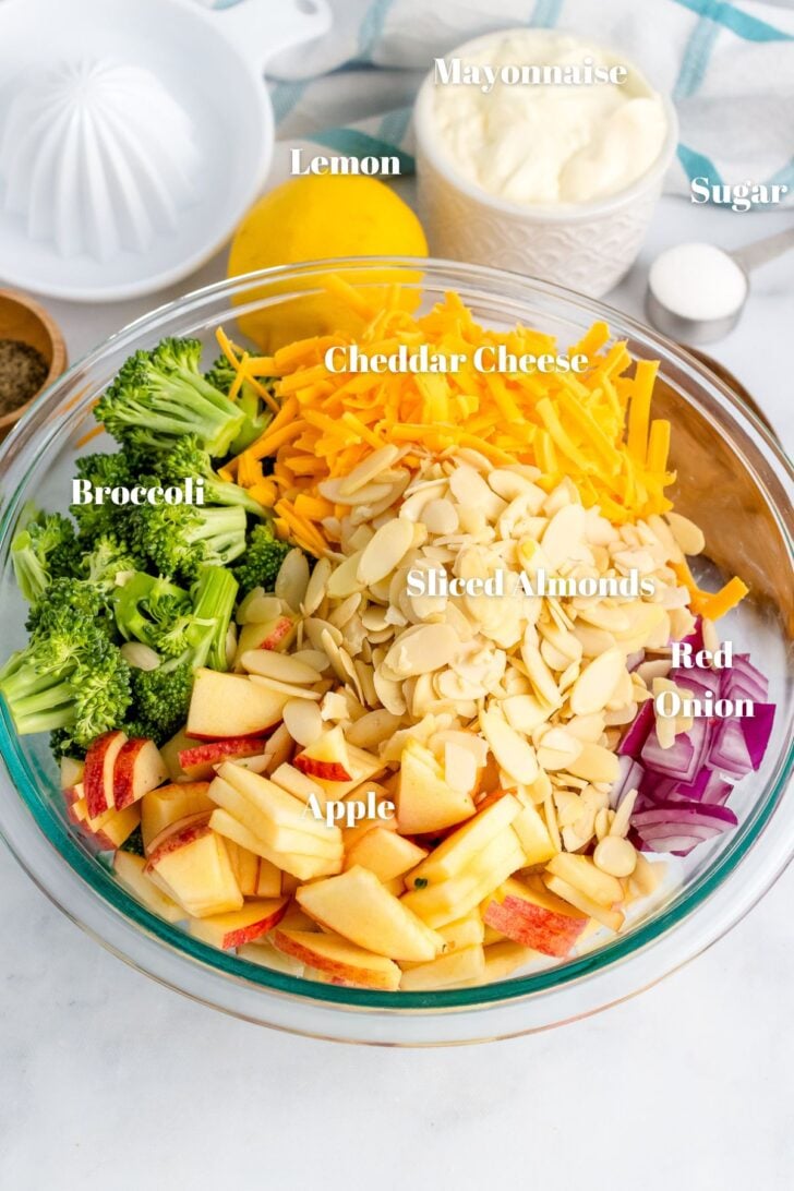 Ingredients for Broccoli Apple Salad