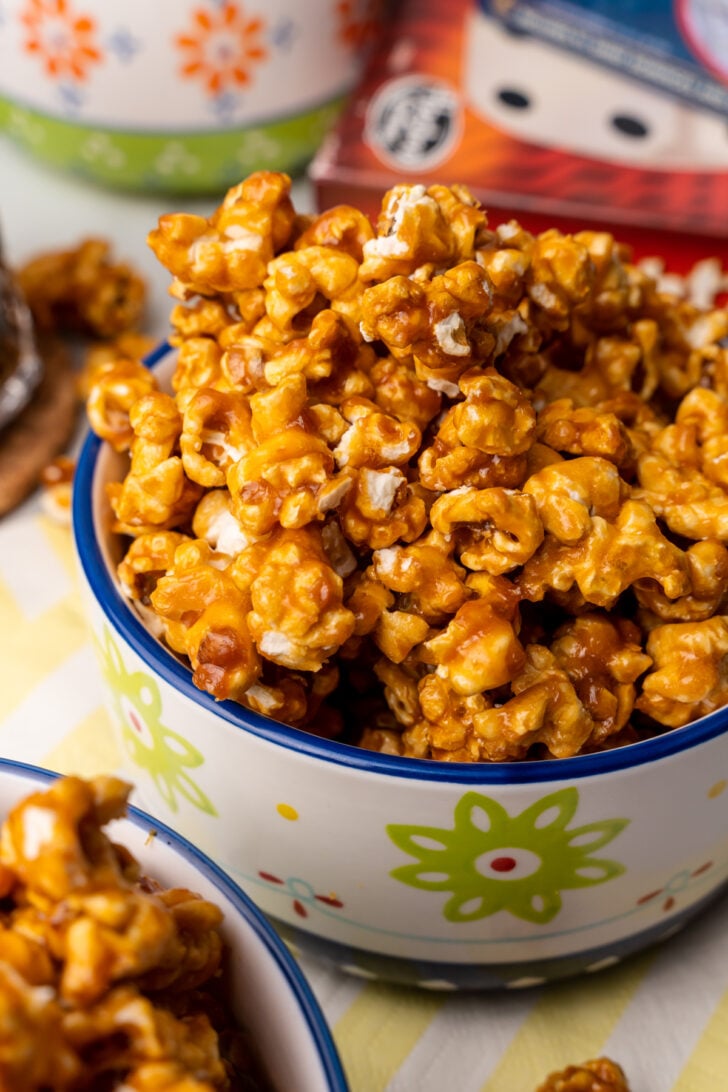 Enjoy buttery, sweet, and crunchy Caramel Corn at home with this easy recipe and just 6 simple ingredients. This is the perfect addition to any party or family gathering and a must for movie night. Every bite is like a hefty dose of happiness!