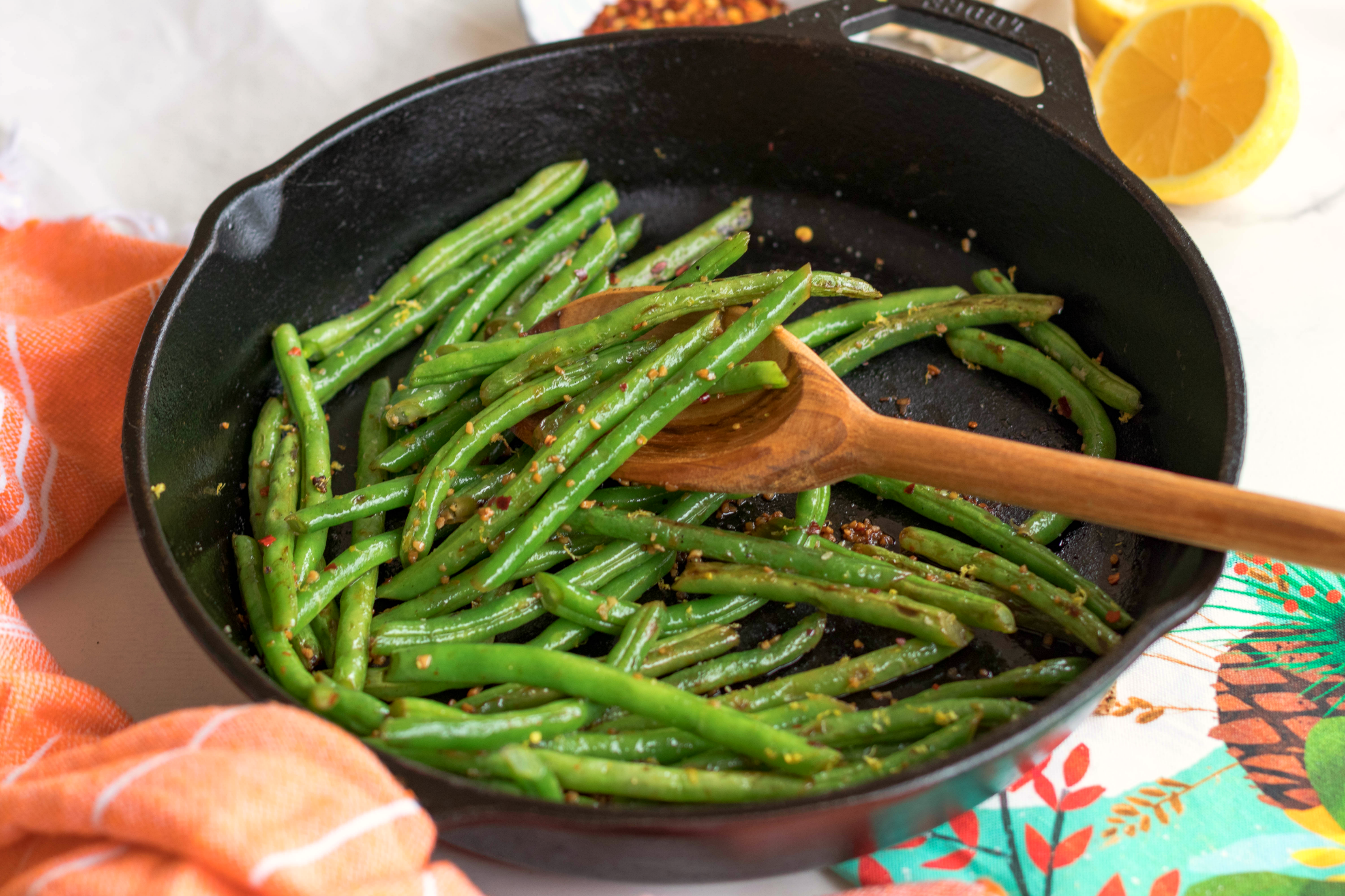 Skillet Green Beans Horz from Midweek Menu Meal Plan 10.22.25 recipe