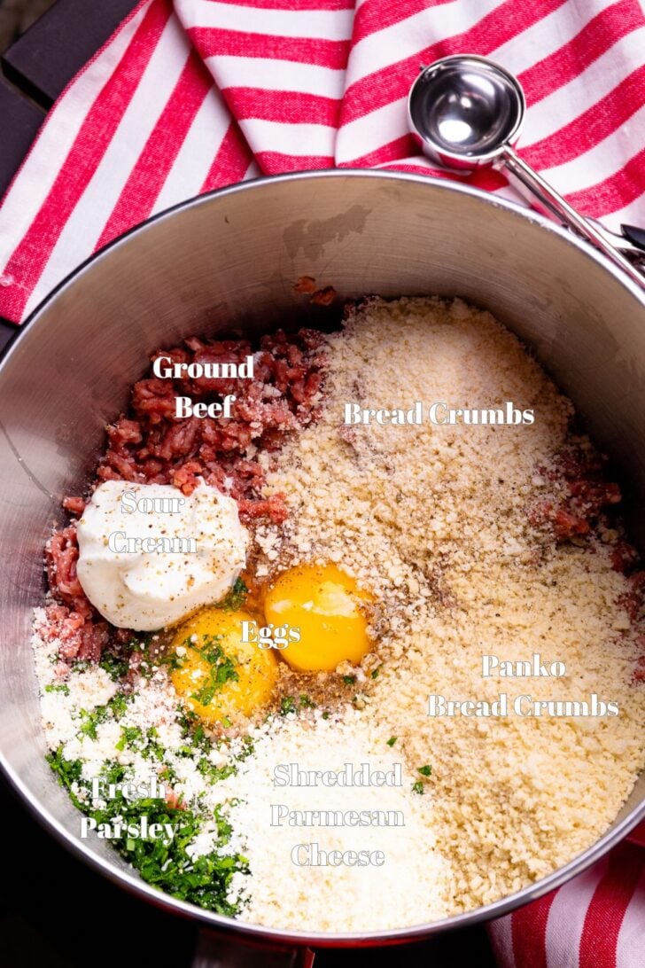 Ingredients for Easy Homemade Meatballs