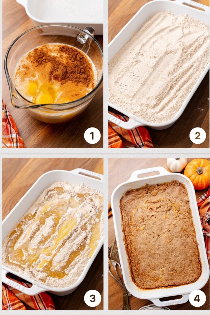 Step-by-step preparation of Easy Pumpkin Spice Dump Cake
