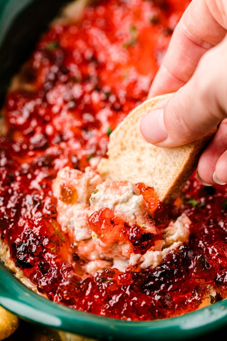 Warm, creamy, savory, and sweet, this Pepper Jelly Cheese Dip With Bacon is the dish everyone will be dipping into! This flavorful spread only takes a few minutes to put together, making it great for a cozy night in, a party, or the holidays. It's the perfect blend of spicy and salty, making for an irresistible bite.
