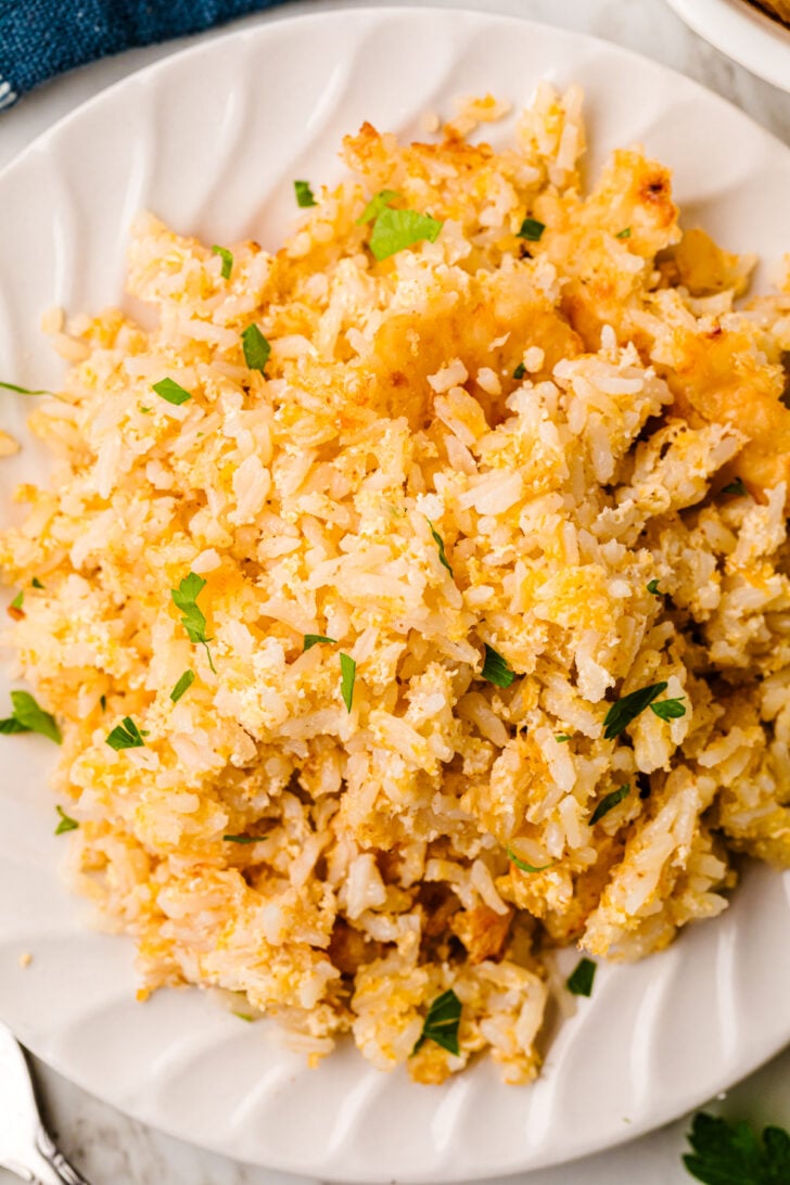 Cheesy Rice from Mom's Baked Cheesy Rice recipe