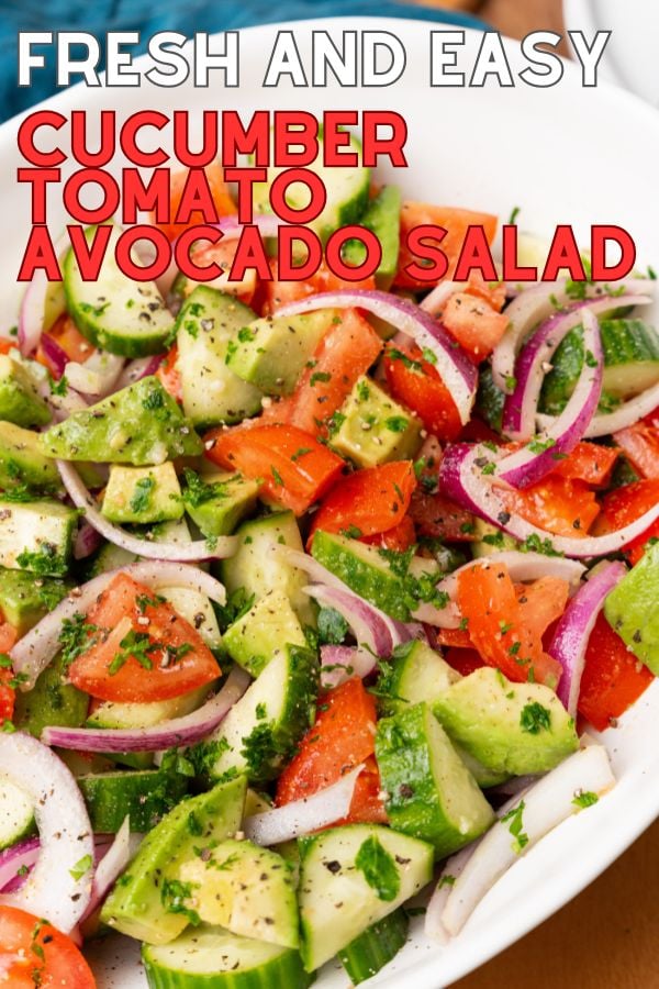 Cuke Tom Avocado Salad 600x900 from Cucumber Tomato Avocado Salad recipe