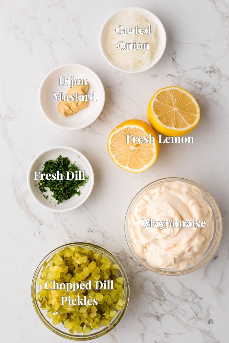 Ingredients for Easy Homemade Tarter Sauce