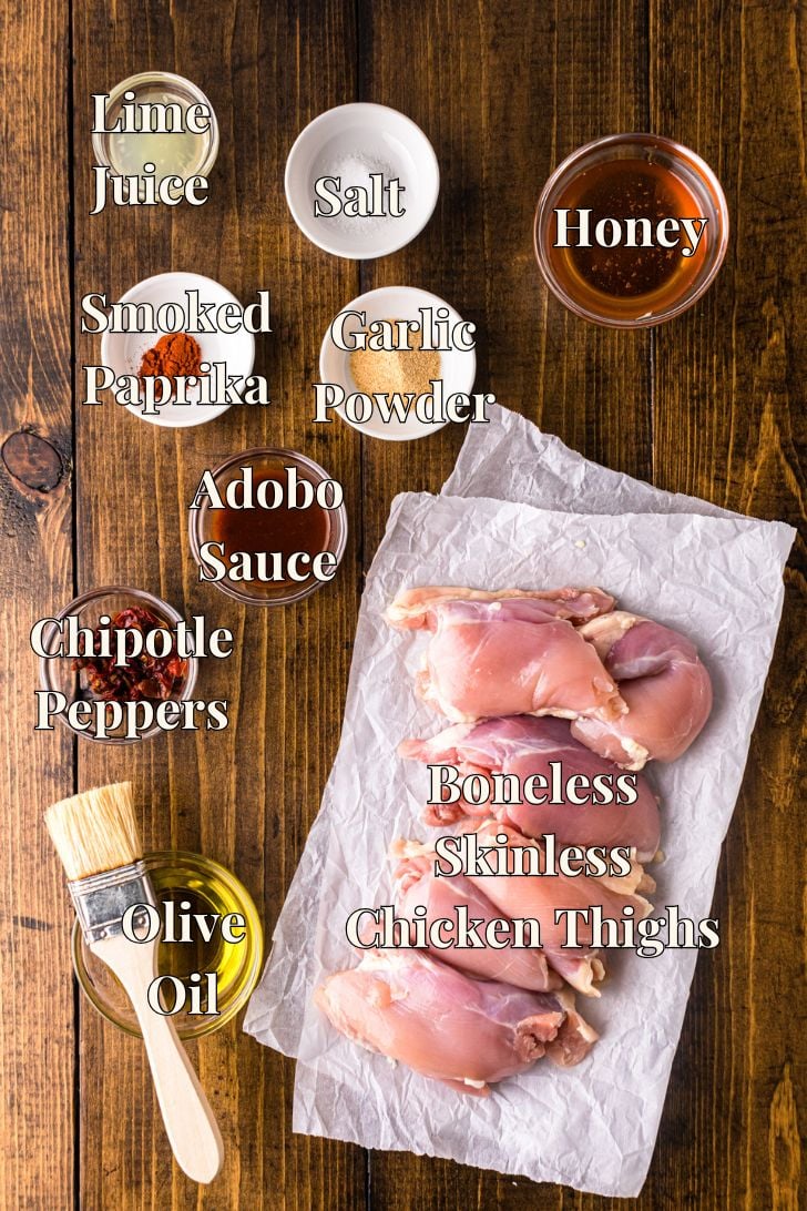 Ingredients for Honey Chipotle Grilled Chicken