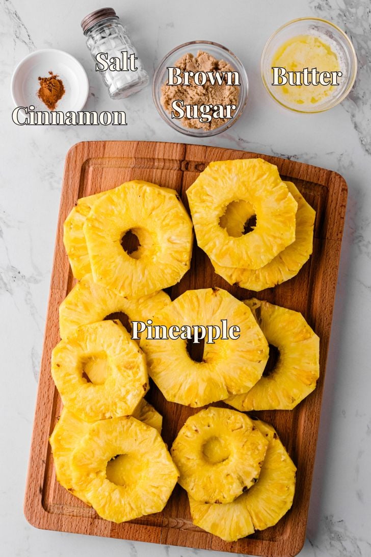 Ingredients for Grilled Pineapple with Brown Sugar Butter Glaze