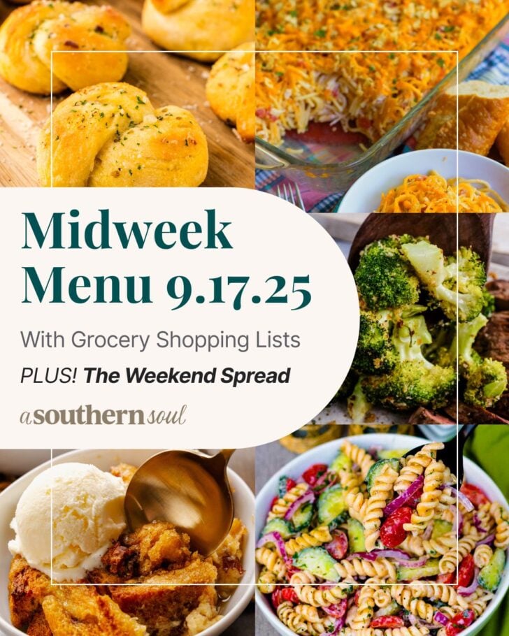 Pinterest pin image for Midweek Menu Meal Plan 9.17.25