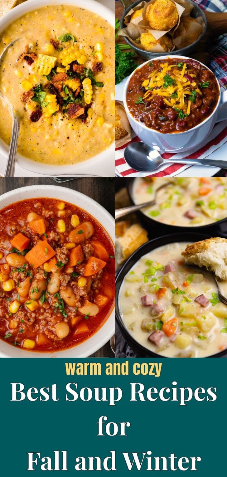 Pinterest pin image for Best Soup Recipes for Fall and Winter