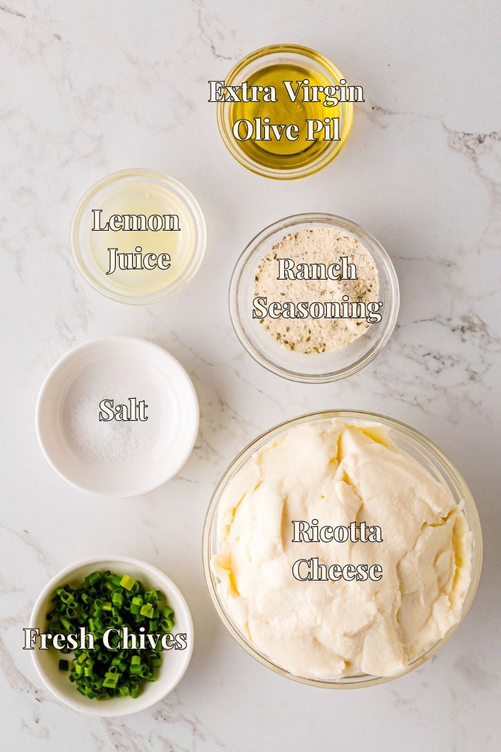 Ingredients for Whipped Ranch Dip