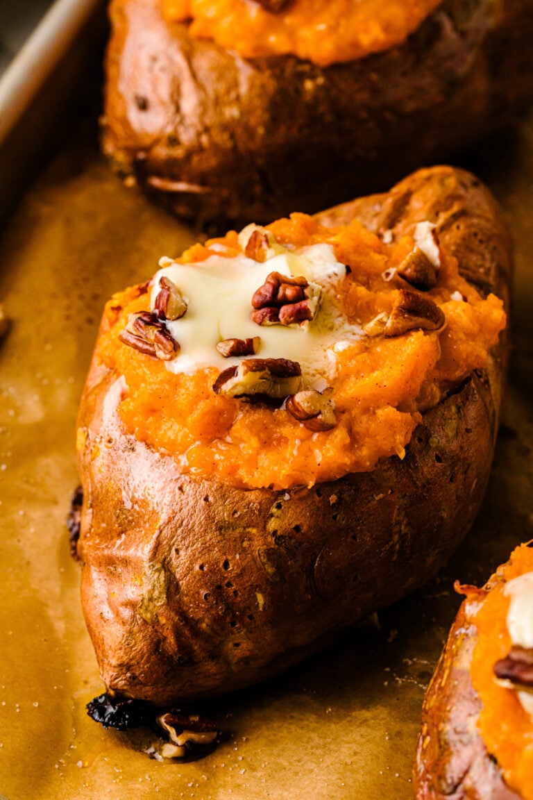 stuffed sweet potatoes from Roasted Asparagus with Lemon, Panko and Feta