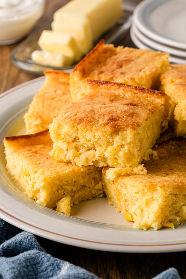 Sour cream cornbread made with Jiffy mix and creamed corn — golden, tender, and ready in under an hour. The shortcut your grandma never told you about.