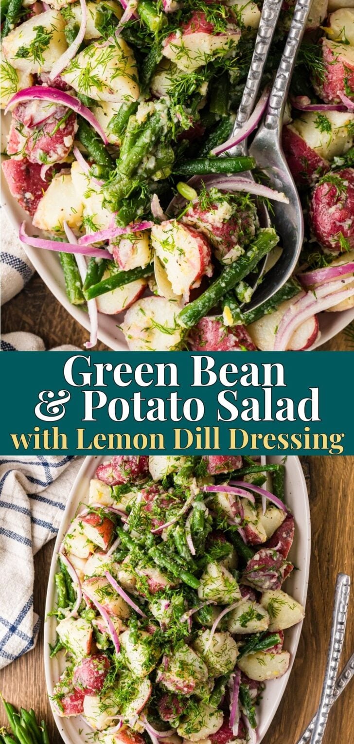 Green Bean and Potato Salad with Lemon Dill Dressing Pinterest pin.